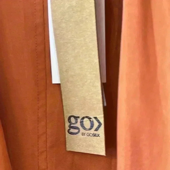 Go> By Go Silk Women's Orange Go> By Gosilk Go Crinkle Cut Silk Jacket Size S - Picture 5 of 8